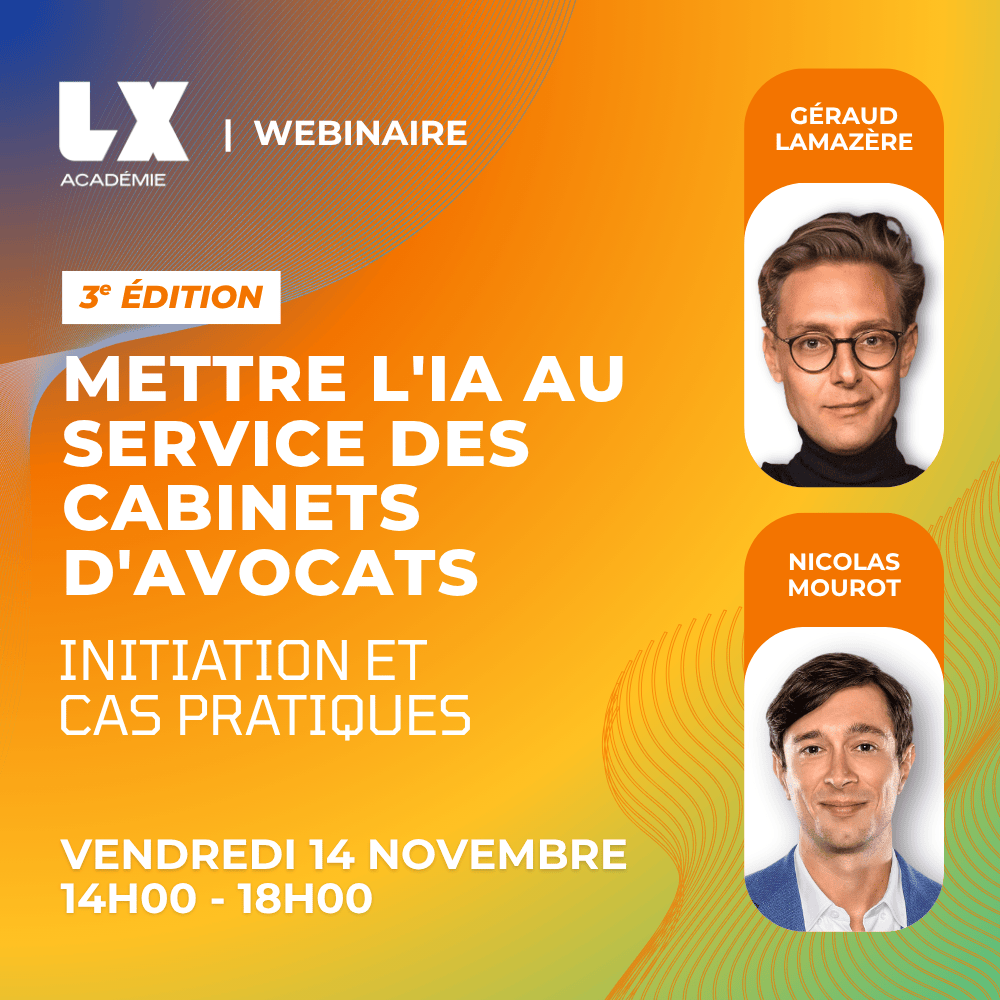 3ème édition - L'IA au service des Cabinets d'Avocats : Initiation et Cas pratiques