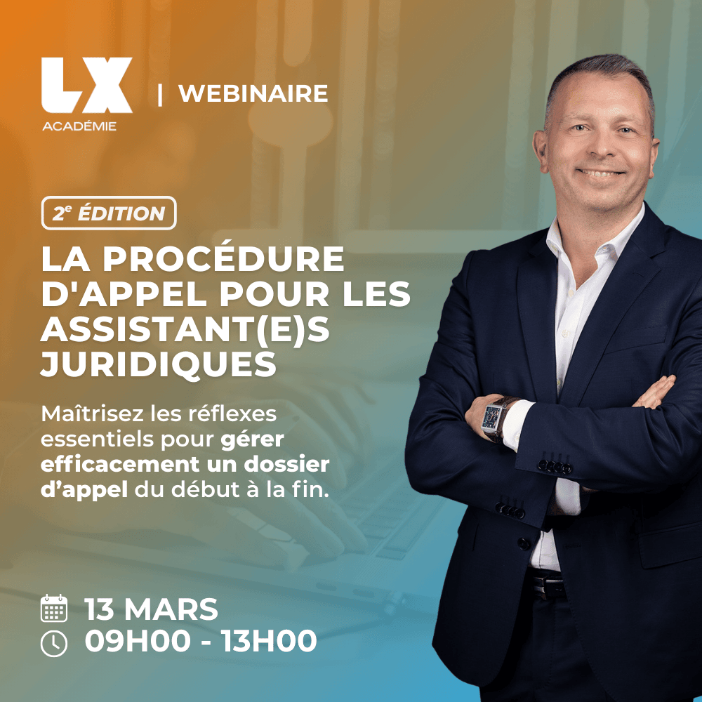 La procédure d'appel pour les assistant(e)s juridiques