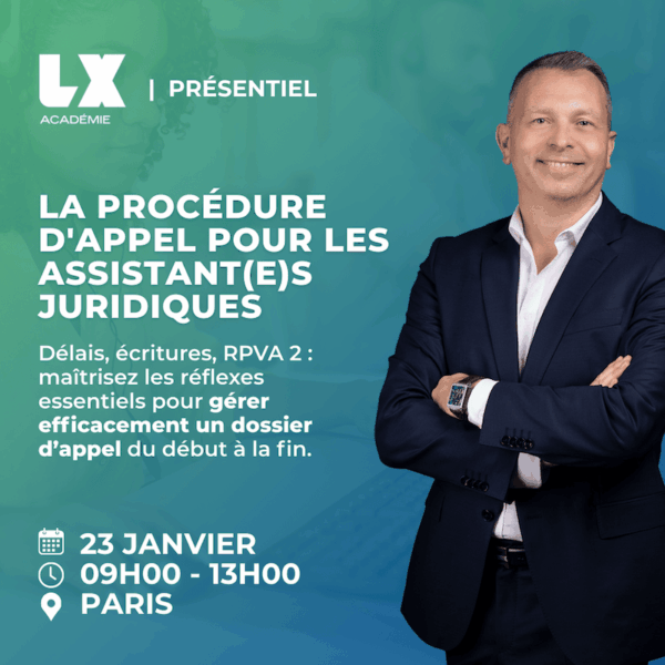 La procédure d'appel pour les assistant(e)s juridiques (présentiel)