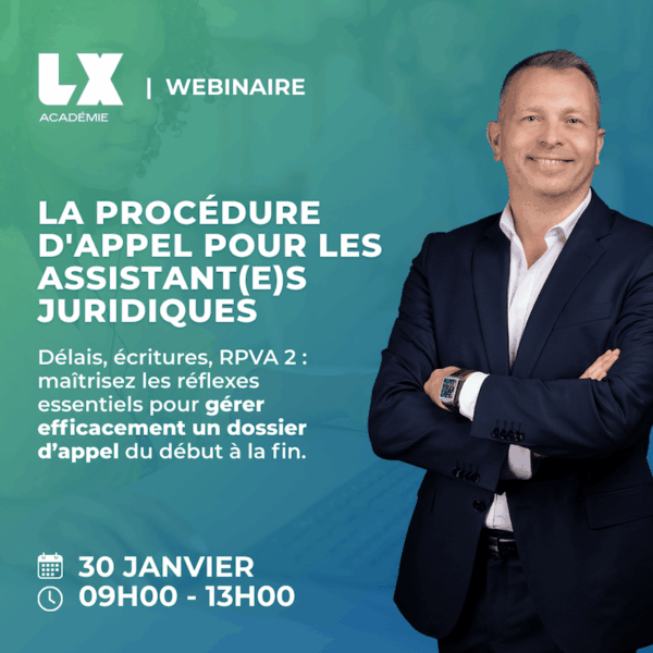 La procédure d'appel pour les assistant(e)s juridiques (webinaire)